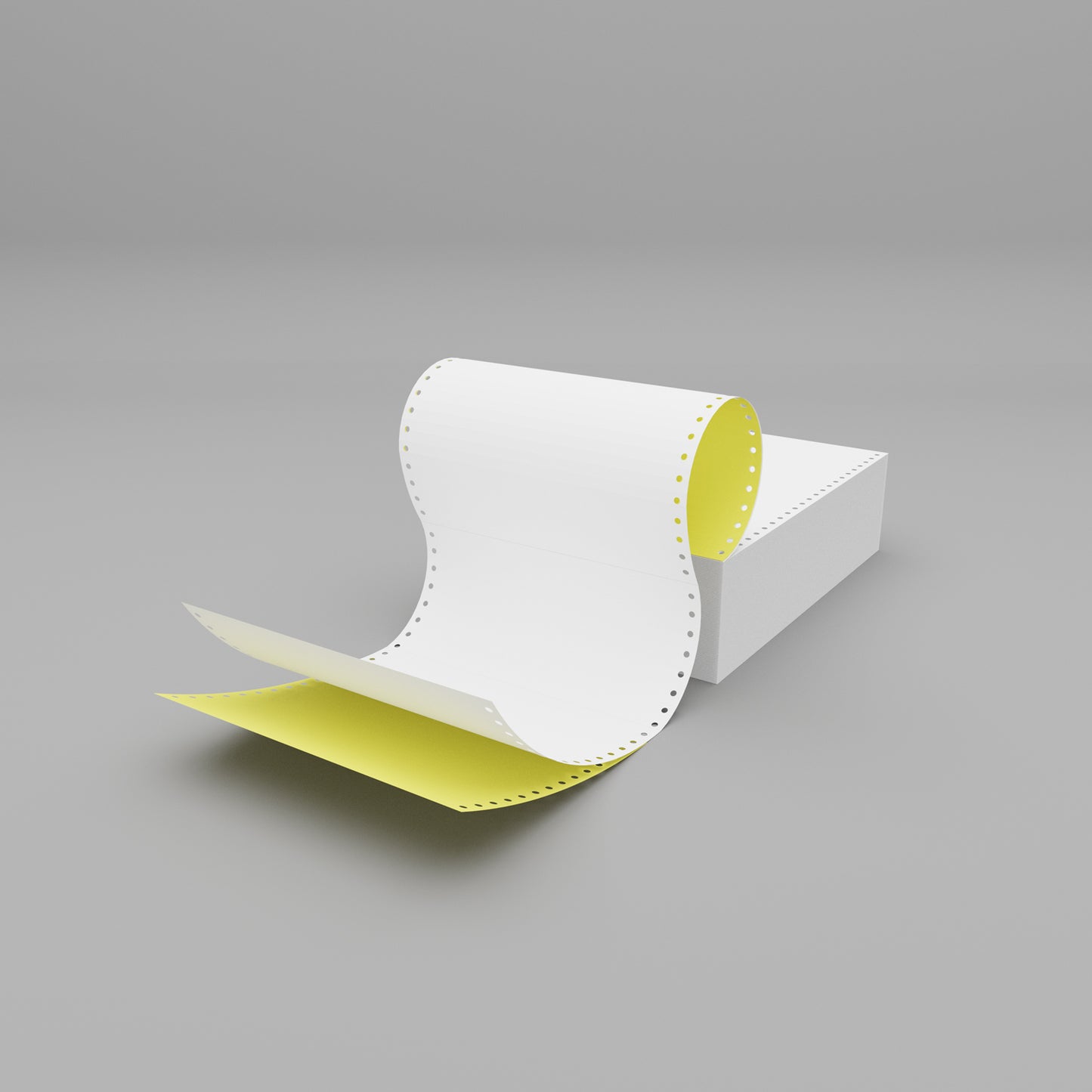 Plain Listing Paper (A4) 2 Ply White/Yellow