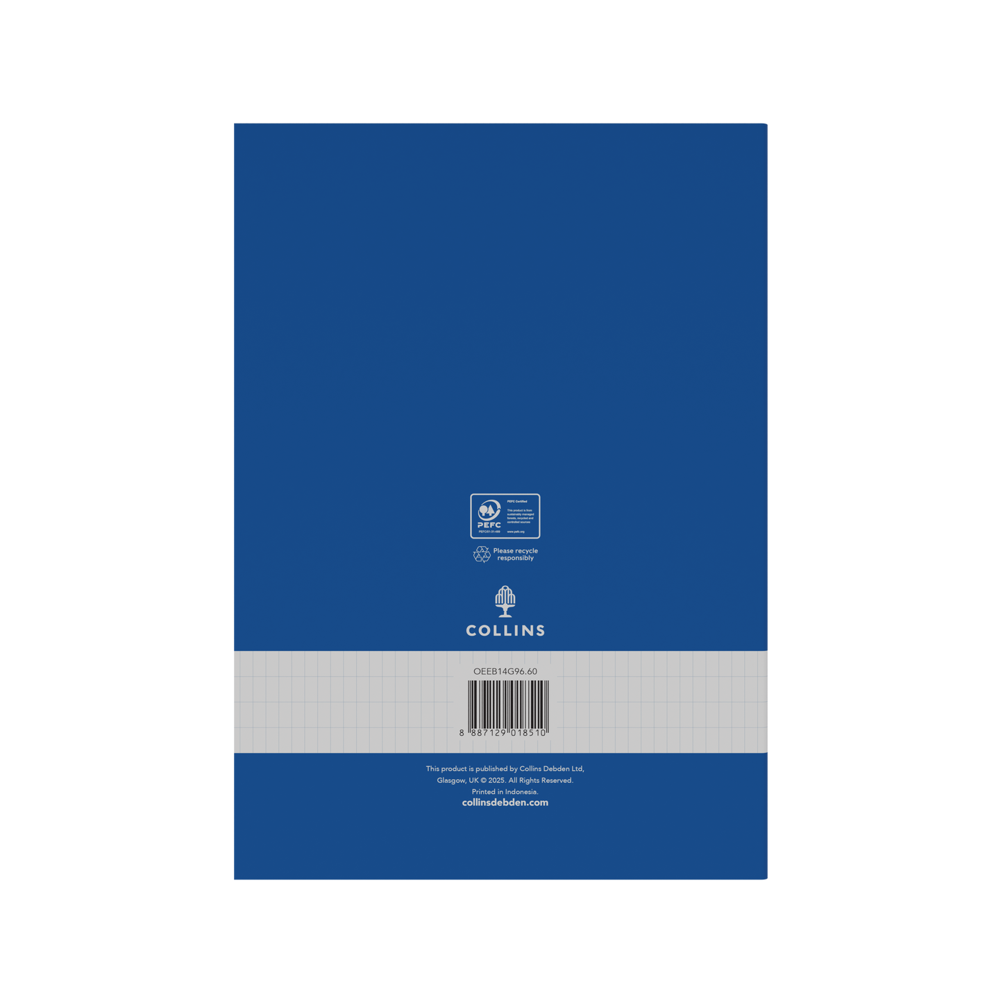 Graph Paper Exercise Book A4 Casebound | Grid Layout / 96 Pages (Packs of 10) 5mm / 70 GSM - Collins Debden School Essentials