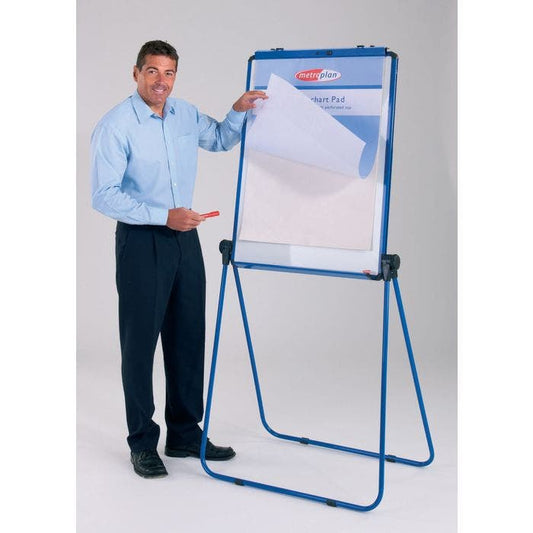 Double-sided Whiteboard and A1 Flipchart Easel - Blue