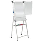 Mobile Conference Pro Whiteboard and Flipchart Easel with Sidearm - 1000 x 700mm coated steel writing surface
