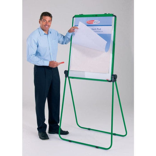 Double-sided Whiteboard and A1 Flipchart Easel - Green