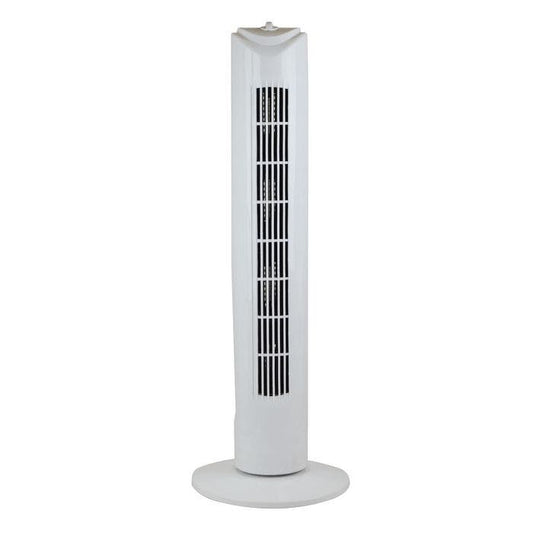 32" Oscillating Tower Fan Portable - 3 speed - white