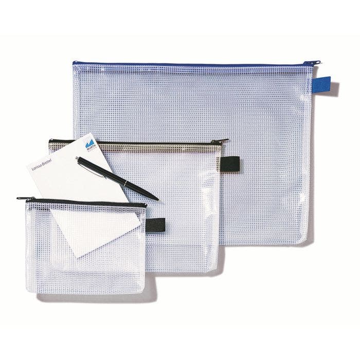 Mesh Zip Bag A5 - Rexel - pack of 10 Blue