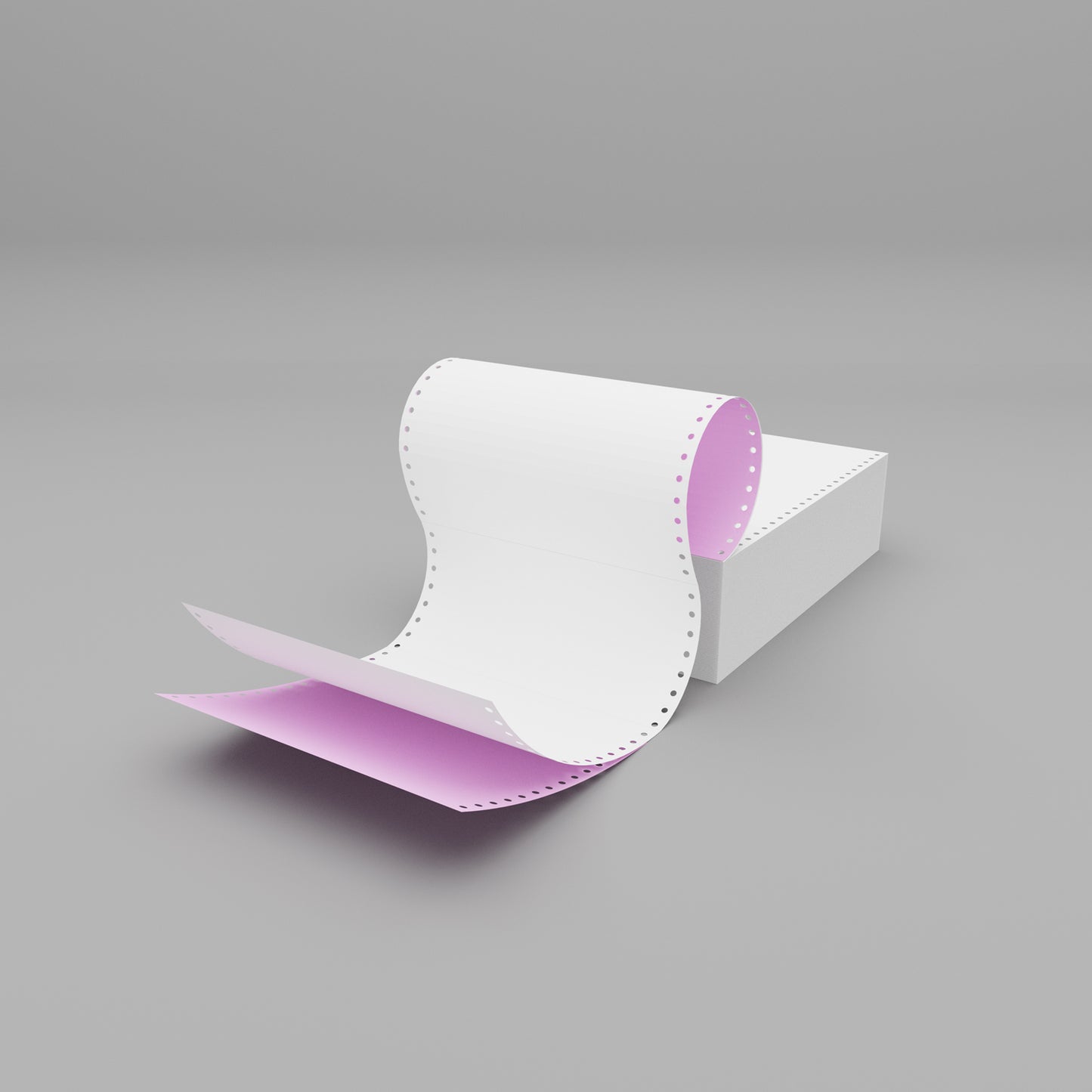 Plain Listing Paper (A4) 2 Ply White/Purple