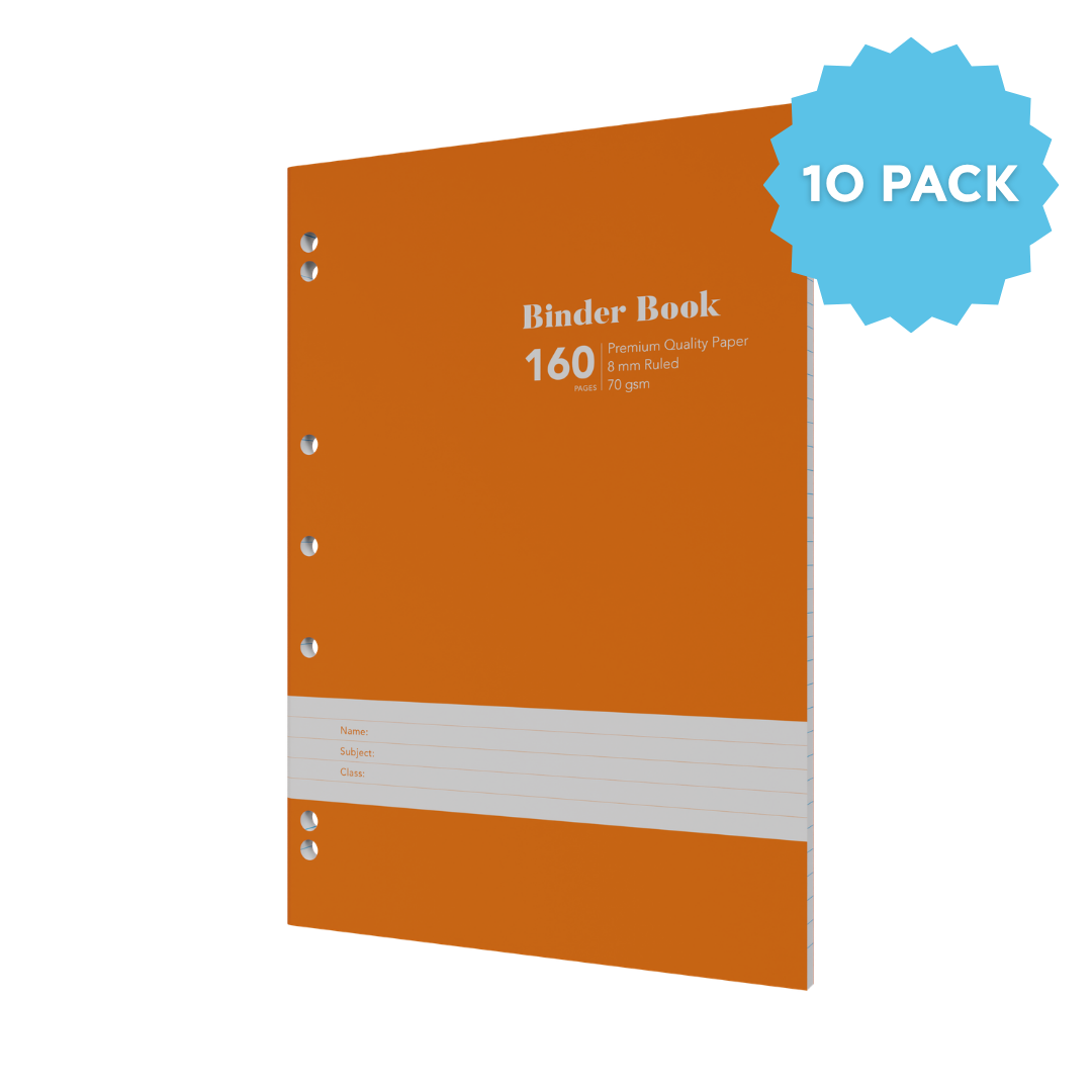 Lined Binder Refill Pad A4 Ring Binder | Ruled Layout / 160 Pages (Packs of 10) 8mm / 70 GSM - Collins Debden School Essentials
