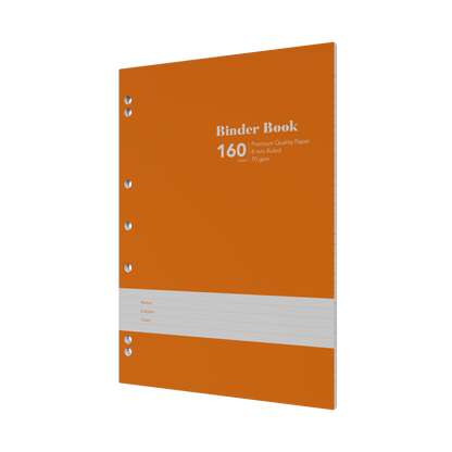Collins A4 Ring Binder Refill Pad – 160 Pages (Pack of 5) Orange