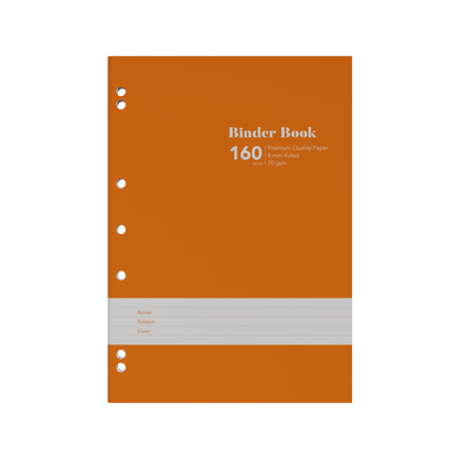 Collins A4 Ring Binder Refill Pad – 160 Pages (Pack of 5) Orange