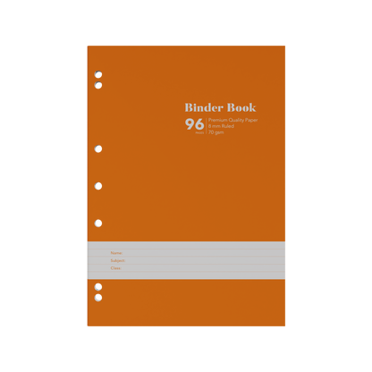 Collins A4 Ring Binder Refill Pad – 96 Pages (Pack of 5) Orange
