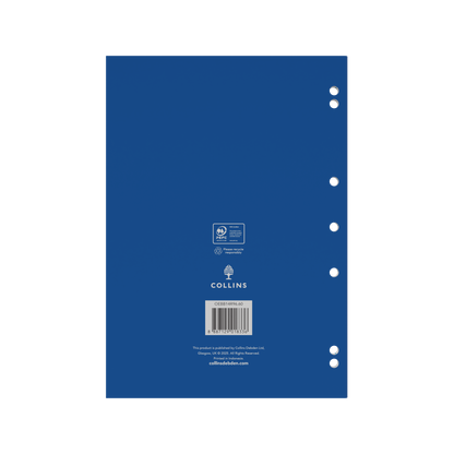 Collins A4 Ring Binder Refill Pad – 96 Pages (Pack of 5) Blue
