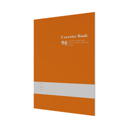 Collins A4 Grid Exercise Book – 96 Pages (Pack of 10) Orange