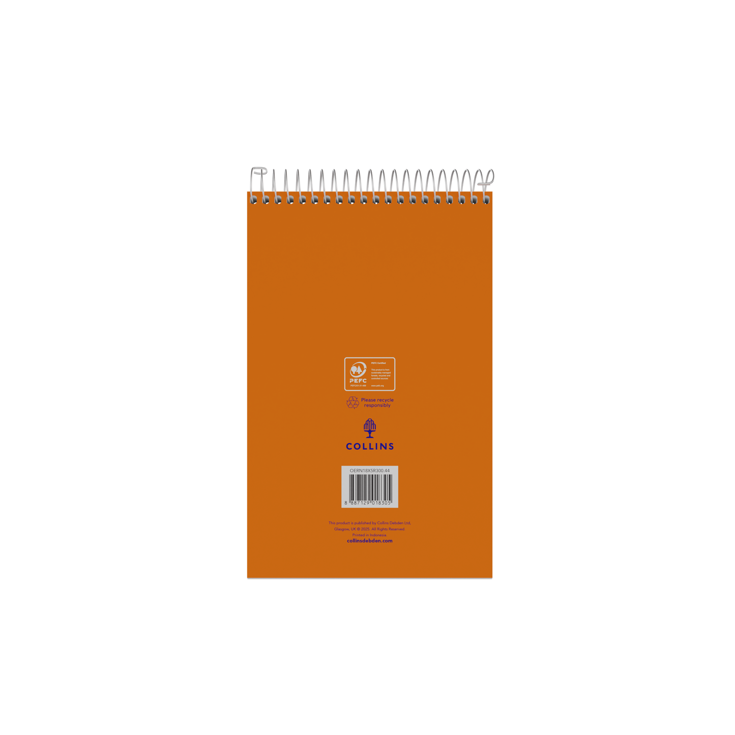 Collins Reporter Notebook (200 x 127mm, Pack of 10) Orange