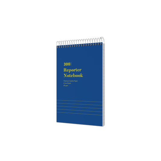 Collins Office Essentials Reporters Ruled Notebook - Pack of 10, 300 Pages, Blue (200x127mm)