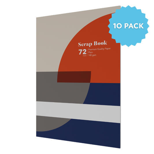 Blank Scrap Book (335 x 240mm) Casebound | Plain Layout / 72 Pages (Packs of 10) / 100 GSM - Collins Debden School Essentials