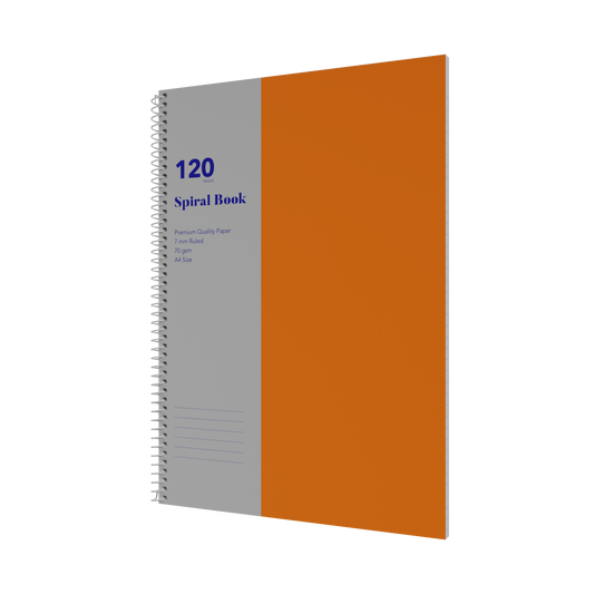 Collins A4 Spiral Bound Notebook – 120 Pages (Pack of 10) Orange