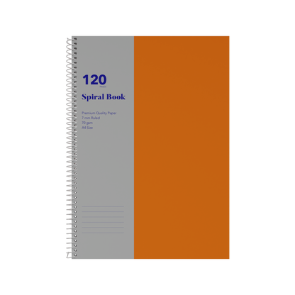 Collins A4 Spiral Bound Notebook – 120 Pages (Pack of 10) Orange