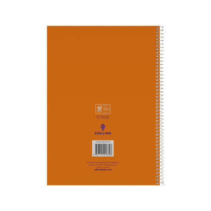 Collins A4 Spiral Bound Notebook – 120 Pages (Pack of 10) Orange