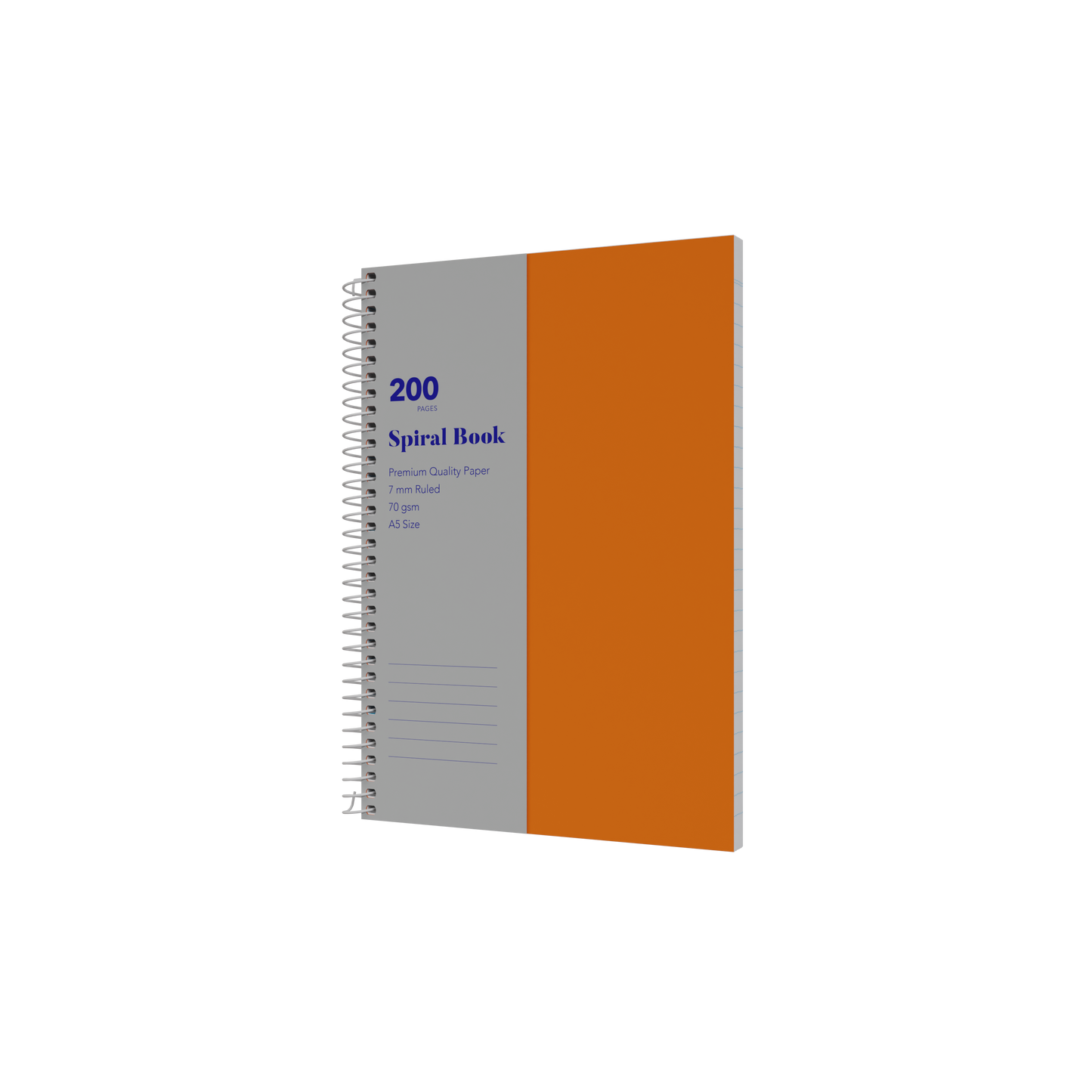 Collins A5 Spiral Bound Notebook – 200 Pages (Pack of 5) Orange