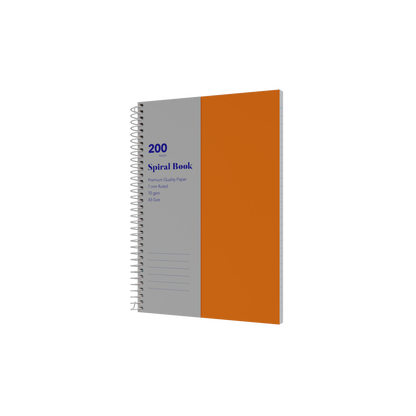 Collins A5 Spiral Bound Notebook – 200 Pages (Pack of 5) Orange