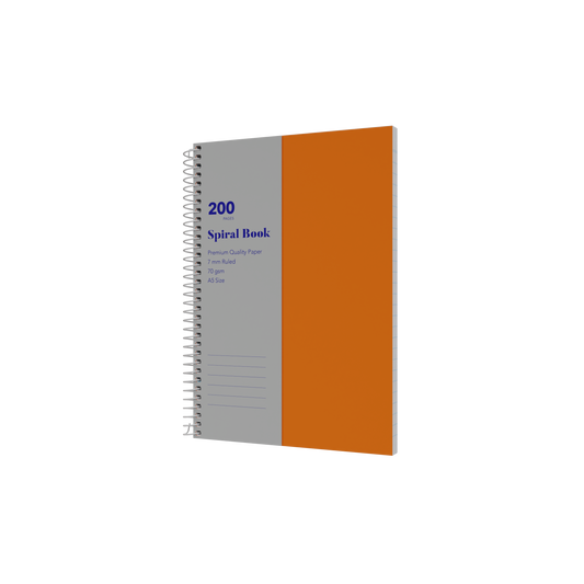 Collins A5 Spiral Bound Notebook – 200 Pages (Pack of 5) Orange