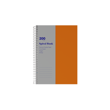 Collins A5 Spiral Bound Notebook – 200 Pages (Pack of 5) Orange