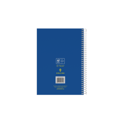Collins A5 Spiral Bound Notebook – 200 Pages (Pack of 5) Blue